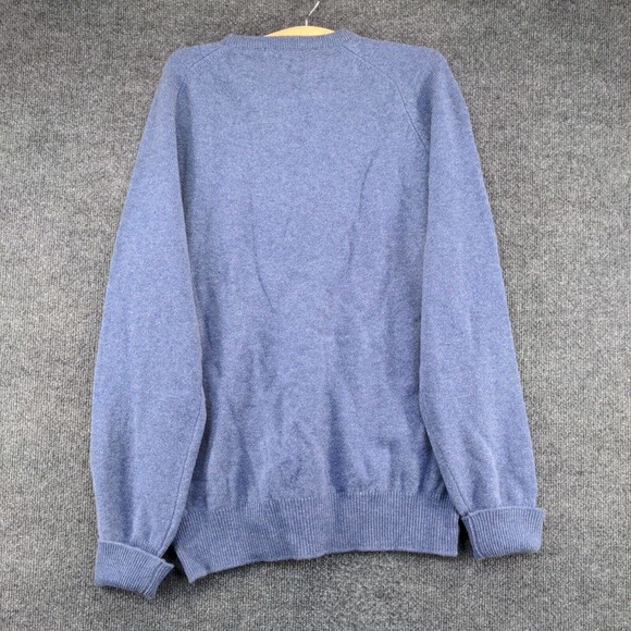 James Meade Limited Men's Pullover Knit Sweater Blue Medium Crew Neck Wool - Picture 5 of 12